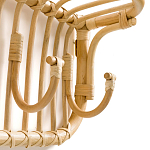 Настенная вешалка из ротанга с полкой Willa Wall Shelf Hanger варинант исполнения - 3 | Loft Concept в Костроме