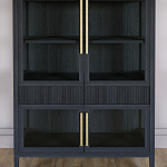 Витрина Primo со стеклянными фасадами и 2 ящиками Черный дуб варинант исполнения - 2 | Loft Concept в Костроме