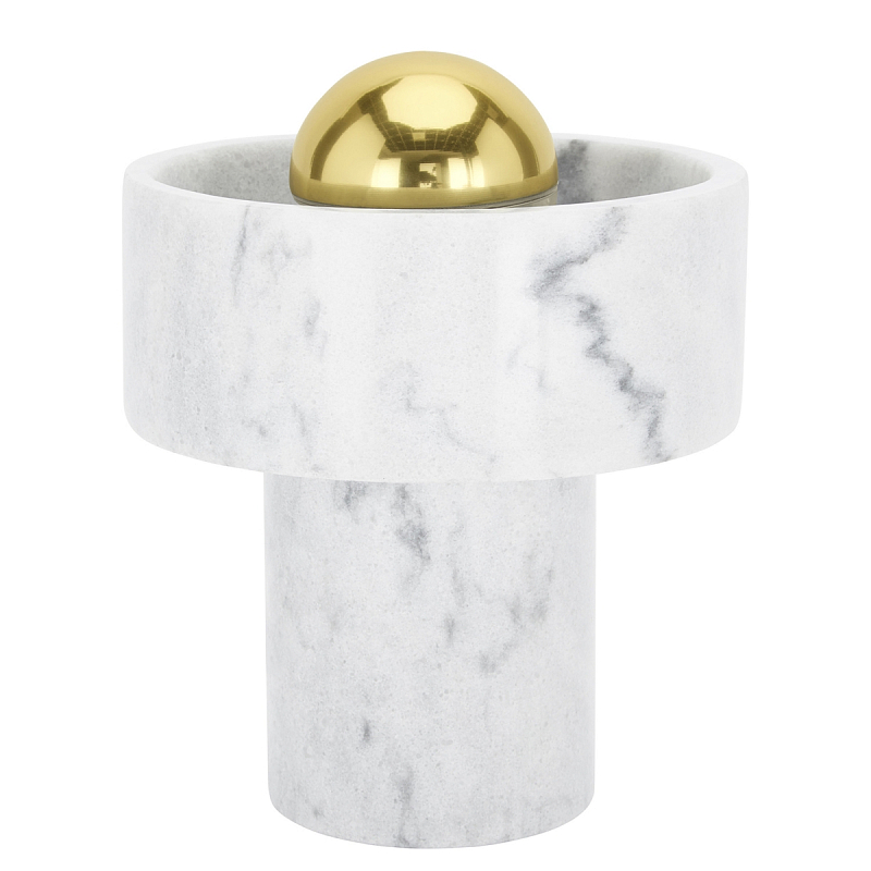 Настольная лампа Stone Table lamp Белый Золотой в Костроме | Loft Concept 