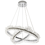 Люстра два кольца с хрустальным декором Rowan Crystal Ring Horizontal Chrome Chandelier варинант исполнения - 2 | Loft Concept в Костроме