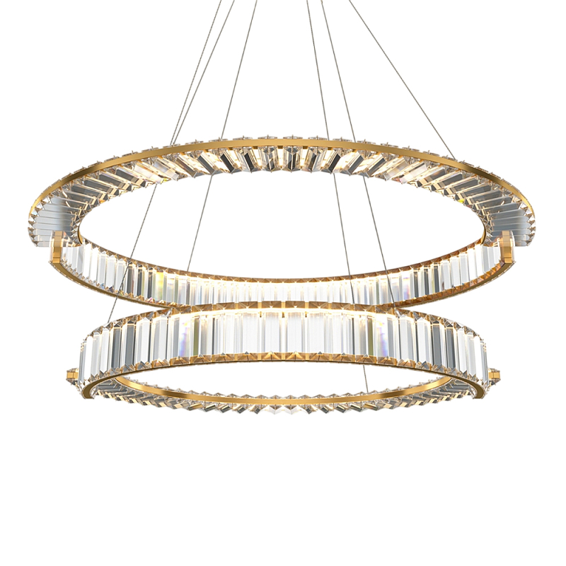 Люстра подвесная Krone 3000К 90Вт Латунь Прозрачный в Костроме | Loft Concept 