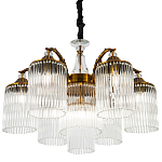 Подвесная люстра с плафонами с виде трубчатых хрустальных подвесок Cadice Chandelier 7 варинант исполнения - 1 | Loft Concept в Костроме