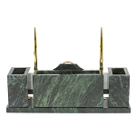 Настольный письменный набор из змеевика с подставкой под календарь Successful Leader варинант исполнения - 3 | Loft Concept в Костроме