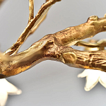 Люстра в виде золотой ветки с цветами Glass Flower Pendant Light варинант исполнения - 8 | Loft Concept в Костроме