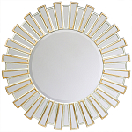 Зеркало круглое с лучами из зеркальных фацетов Silver Facet варинант исполнения - 1 | Loft Concept в Костроме