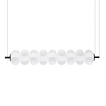 Светодиодный подвесной светильник линейный с белым воздушным плафоном Glowing Cloud варинант исполнения - 3 | Loft Concept в Костроме