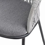 Стул барный с декоративным плетением на спинке и подлокотниках Chair Weave варинант исполнения - 7 | Loft Concept в Костроме