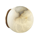 Настенно-потолочный светильник с плафоном в форме шара из алебастра Cryptocrystalline Stone варинант исполнения - 7 | Loft Concept в Костроме