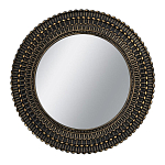 Зеркало круглое с текстурированным дизайном рамы Helios варинант исполнения - 1 | Loft Concept в Костроме