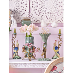 Подсвечник в образе попугая из фарфора с бронзовыми элементами Eden Garden варинант исполнения - 4 | Loft Concept в Костроме