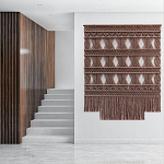 Панно Макраме коричневый цвет  варинант исполнения - 1 | Loft Concept в Костроме