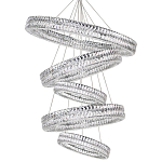 Вертикальная Композиция из круглых Хрустальных светильников Elizabeth Хром варинант исполнения - 1 | Loft Concept в Костроме