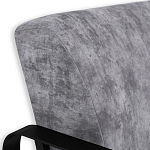 Кресло серый велюр с жесткими подлокотниками на полозьях Ashton варинант исполнения - 5 | Loft Concept в Костроме