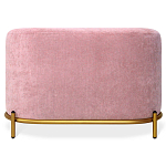 Банкетка овальная пыльно-розовый велюр на 4-х металлических ножках золотого цвета SANJAY варинант исполнения - 2 | Loft Concept в Костроме