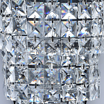 Бра настенное цвета хром с прозрачными квадратными хрустальными подвесками Crystal Regena варинант исполнения - 5 | Loft Concept в Костроме