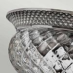 Потолочный светильник с чашеобразным плафоном из толстого волнообразного стекла и широким узорчатым основанием Hinkley варинант исполнения - 6 | Loft Concept в Костроме