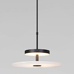 Светодиодный подвесной светильник черный с мраморным рассеивателем варинант исполнения - 2 | Loft Concept в Костроме