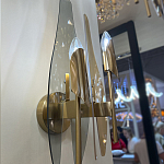 Бра с двумя плафонами дымчатого и янтарного цвета Vertical Glass варинант исполнения - 2 | Loft Concept в Костроме