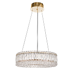 Люстра подвесная круглая из прозрачного хрусталя с золотым корпусом Selfsufficient варинант исполнения - 3 | Loft Concept в Костроме