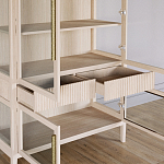 Витрина Primo со стеклянными фасадами и 2 ящиками Светлый дуб варинант исполнения - 4 | Loft Concept в Костроме