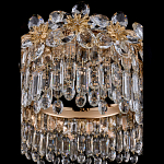 Люстра круглая с декоративными элементами в виде крупных хрустальных цветов Palace Gardens варинант исполнения - 5 | Loft Concept в Костроме