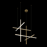 Люстра с 6-ю  пересекающимися цилиндрическими плафонами на тонких тросах Trumpet tube варинант исполнения - 3 | Loft Concept в Костроме