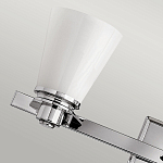 Бра для ванных комнат с белыми стеклянными конусными плафонами Hinkley варинант исполнения - 3 | Loft Concept в Костроме