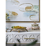 Чаша с цветочным орнаментом на бронзовых ножках Eden Garden варинант исполнения - 2 | Loft Concept в Костроме