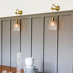 Бра с подвесной лампой на шнуре и ребристым патроном Elstead Lighting варинант исполнения - 2 | Loft Concept в Костроме