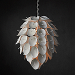 Люстра белая каплевидной формы из цветков лилии White Natural Lines варинант исполнения - 4 | Loft Concept в Костроме