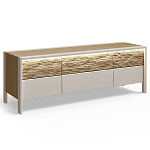 ТВ тумба 2 двери и 2 ящика с подсветкой на рельефном фасаде Warm Industrial варинант исполнения - 5 | Loft Concept в Костроме