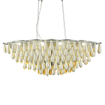 Люстра с подвесками в форме капель на серебристом каркасе Raindrop варинант исполнения - 2 | Loft Concept в Костроме