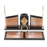 Настольный письменный набор из розового мрамора Marble Accessory варинант исполнения - 1 | Loft Concept в Костроме