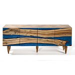 Стильный Буфет лофт 4 двери Cabinet Crimson River фасад эпоксидная смола  варинант исполнения - 1 | Loft Concept в Костроме