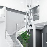 Люстра с прямоугольными плафонами из хрусталя Esme Rectangular Crystal Chrome Chandelier варинант исполнения - 4 | Loft Concept в Костроме