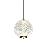 Подвесной светильник с прозрачным рифленым плафоном в форме шара Crystal Globule варинант исполнения - 1 | Loft Concept в Костроме