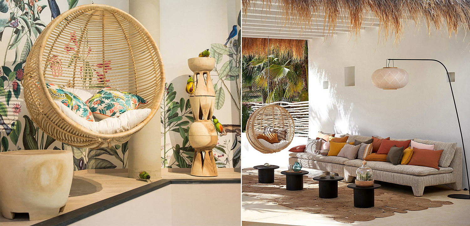 Подвесное кресло Wicker Hanging Chair Подвесное кресло Wicker Hanging Chair - Loft-Concept в Костроме