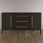 Буфет Primo с тремя ящиками и двумя фасадами Темный орех варинант исполнения - 1 | Loft Concept в Костроме