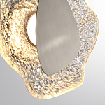 Бра с рельефным волнообразным стеклянным плафоном и вставкой из мрамора Liquid Stone варинант исполнения - 10 | Loft Concept в Костроме