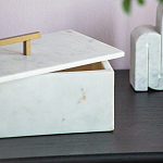 Шкатулка из белого мрамора Save Time варинант исполнения - 5 | Loft Concept в Костроме