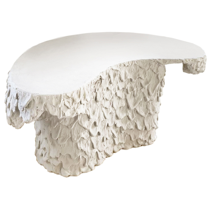 Кофейный стол природной формы Pollux White Coffee Table Молочный Кофейный стол природной формы Pollux White Coffee Table Молочный в Костроме | Loft Concept