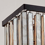 Люстра линейная прямоугольная с подвесками из натурального перламутра Nacre варинант исполнения - 3 | Loft Concept в Костроме