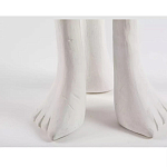 Дизайнерский журнальный стол белый на 3-х ножках в виде ступней African table варинант исполнения - 3 | Loft Concept в Костроме