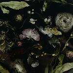 Круглый поднос из эпоксидной смолы с цветами черный Epoxy Resin Flowers Tray Black варинант исполнения - 3 | Loft Concept в Костроме