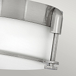 Потолочный светильник для ванных комнат цвета никель с плафоном из опалового стекла и декоративными держателями Hinkley варинант исполнения - 4 | Loft Concept в Костроме