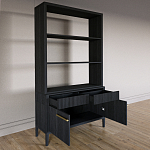 Стеллаж Primo с ящиками Черный дуб  варинант исполнения - 7 | Loft Concept в Костроме