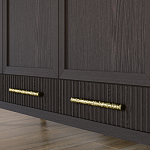 Большой Шкаф Primo Темный орех с 3 дверьми и 3 выдвижными ящиками варинант исполнения - 6 | Loft Concept в Костроме