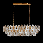 Люстра овальная с многослойными белыми и прозрачными подвесками Character Chandelier варинант исполнения - 3 | Loft Concept в Костроме