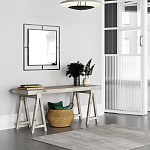 Настенное зеркало квадратной формы в черной металлической раме CORNER MIRROR BLACK варинант исполнения - 1 | Loft Concept в Костроме