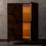 Высокий комод с узором из шпона на фасаде Sahara варинант исполнения - 2 | Loft Concept в Костроме